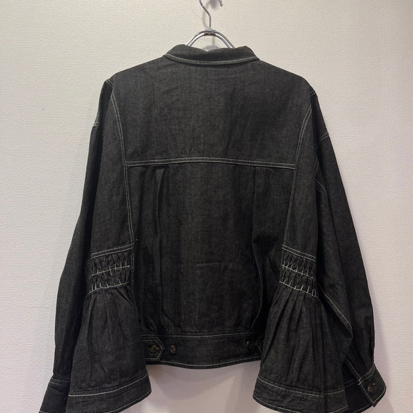 ESTROISLOSE Cotton linen light ounce denim jacket (black) EB25403