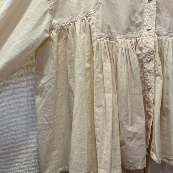 tumugu / tumugu fluffy cotton blouse (ivory) TB25402