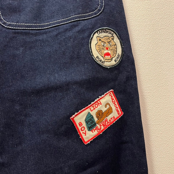 NEEDLE WORKS/ NEEDLE WORKS emblem curve denim pants (INDIGONAVY) [2225204W]