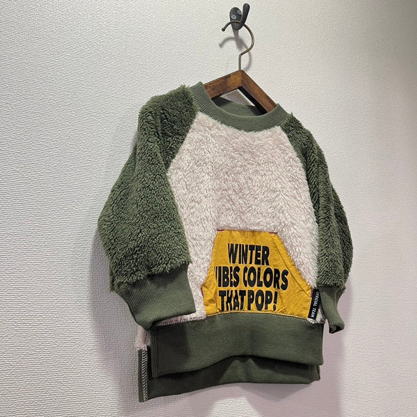 NEEDLE WORKS/ NEEDLE WORKS OFFICIALTEAM Double Boa Pocket Raglan Pullover (IVORY) [1225320]