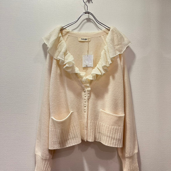 tumugu / tumugu Merino wool x alpaca cardigan (off-white) TK25406
