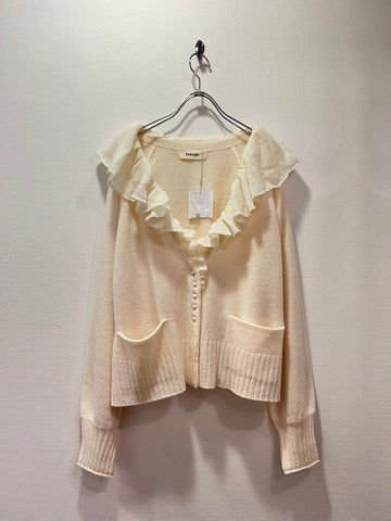 tumugu / tumugu Merino wool x alpaca cardigan (off-white) TK25406