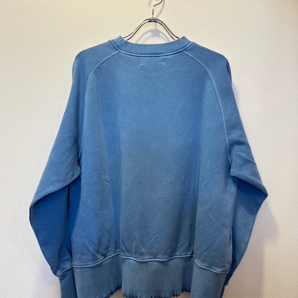 ESTROISLOSE Pigment fleece crew neck pullover (blue) EC24310-WA