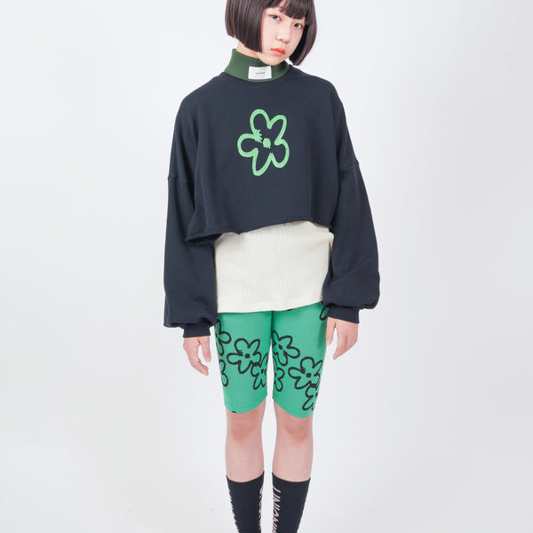 SALE/セール 30%OFF UNIONINI/ユニオニーニ/ flower short leggings（green)PT102