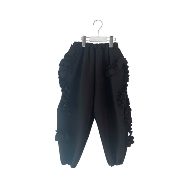 frankygrow/Frankygrow VORIOUS FRILL DOUBLE AIR PANTS (BLACK) 25FWBT-384