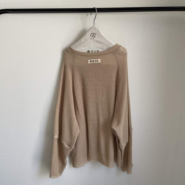GRIS/グリ/  Mesh Raglan Tee  (PINK BEIGE) GR26SS-CU008