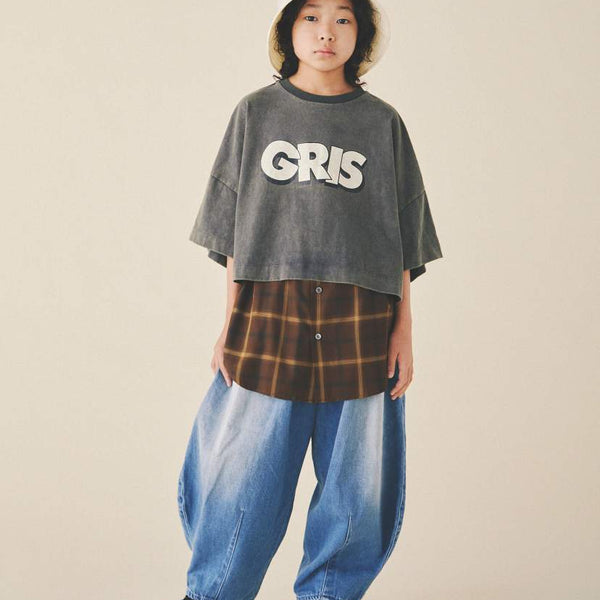 GRIS/グリ/  Wide T Shirt (Charcoal) GR24SS-CU001