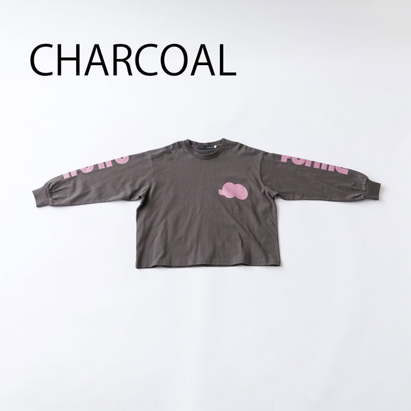 25aw Nunuforme Sleeve Print T nt2400704 (Charcoal)