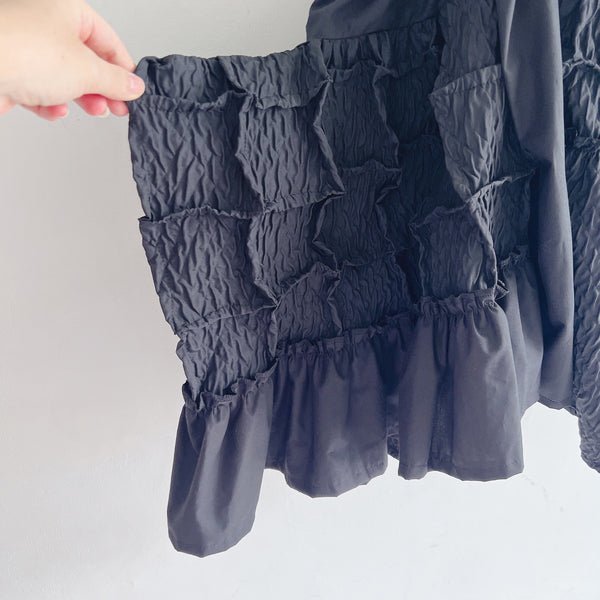 frankygrow/フランキーグロウ  MATELASSE JQ SQUARES MAKE DRESS（black）24FWOP-260