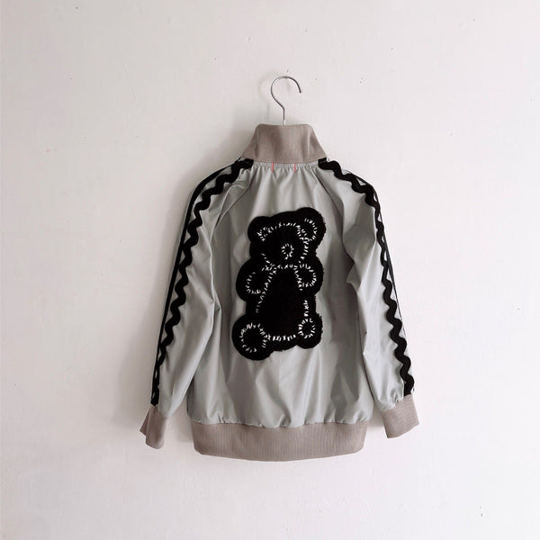 frankygrow/フランキーグロウ  KUMA EMBROIDERY PATCH PE TRACK JACKET（gray）24FWOT-113