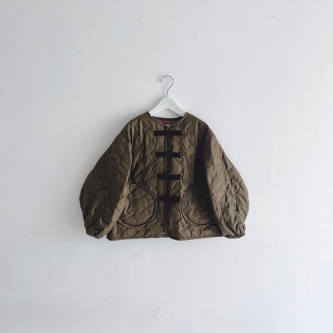 frankygrow/フランキーグロウ Wata KUMA GURUGURU QUILTING CHINA BLOUSON(OLIVE) 24FWot-115