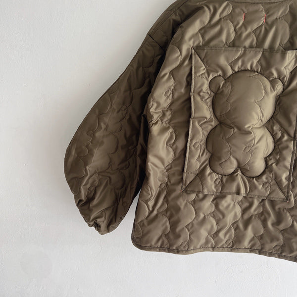 frankygrow/フランキーグロウ Wata KUMA GURUGURU QUILTING CHINA BLOUSON(OLIVE) 24FWot-115