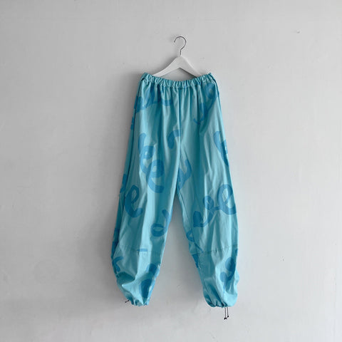 frankygrow/フランキーグロウ ORG.PT GURUGURU  SIDE GATHERED PANTS(BLUE) 24FWBT-356