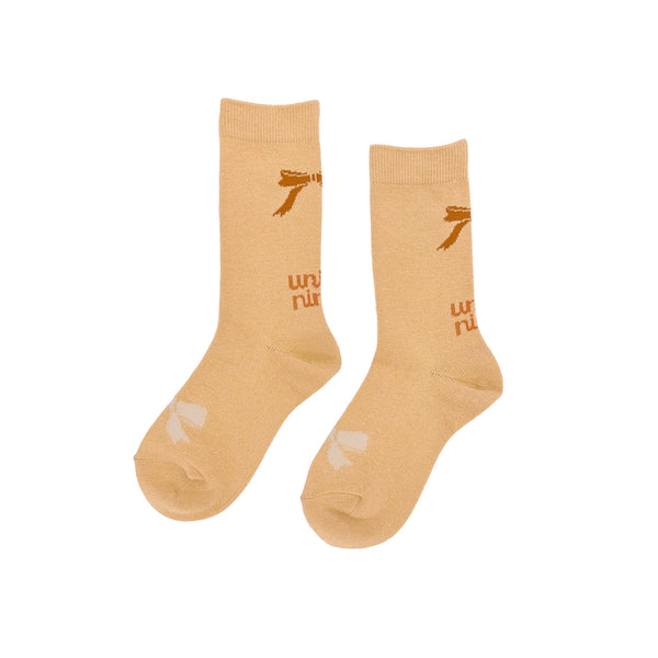 UNIONINI/ユニオニーニ/ ribbon socks(orange)ac091