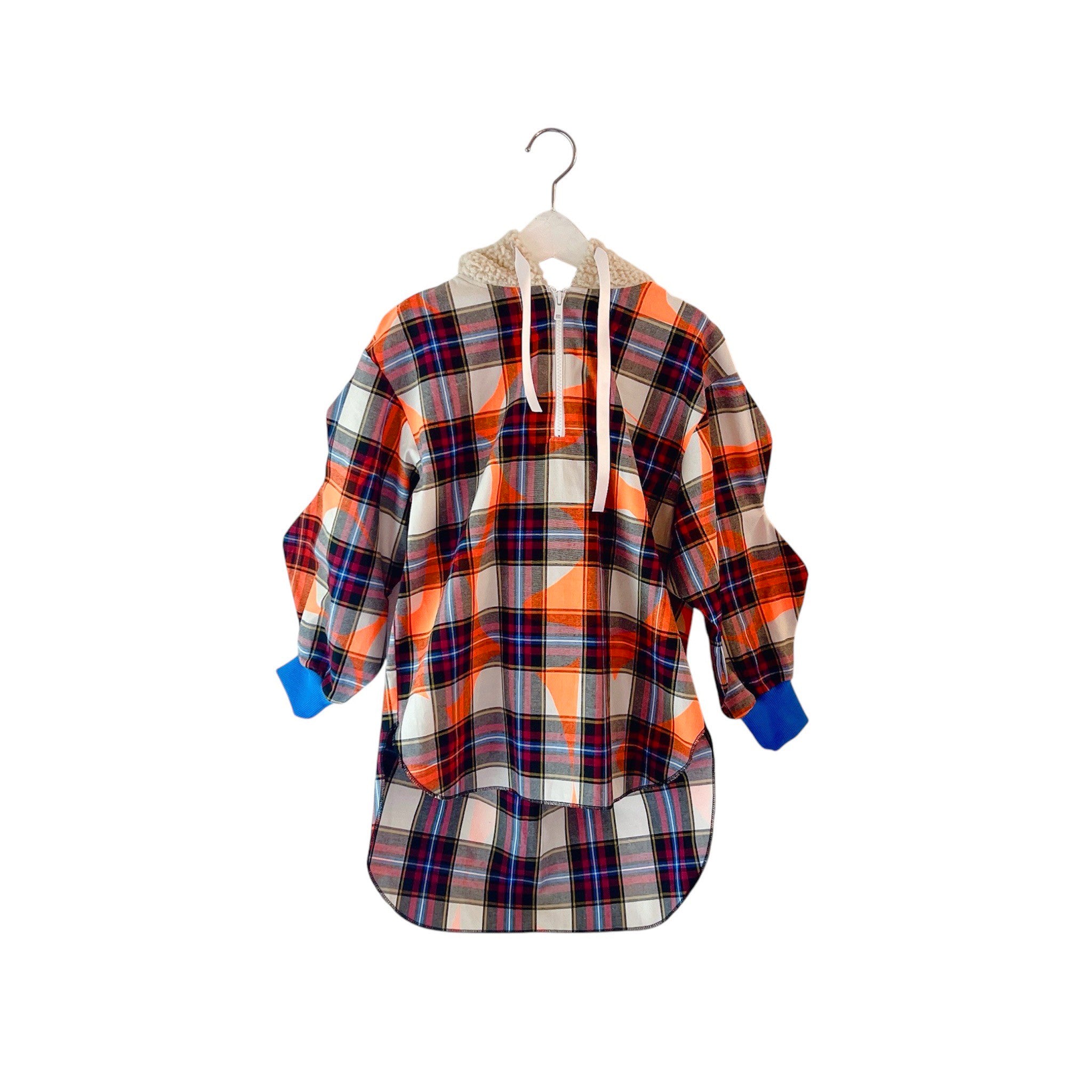 frankygrow/Frankygrow BOA HOODIE FORMED CHECK PO SHIRT (orange) 25FWSH-088