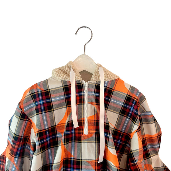 frankygrow/Frankygrow BOA HOODIE FORMED CHECK PO SHIRT (orange) 25FWSH-088