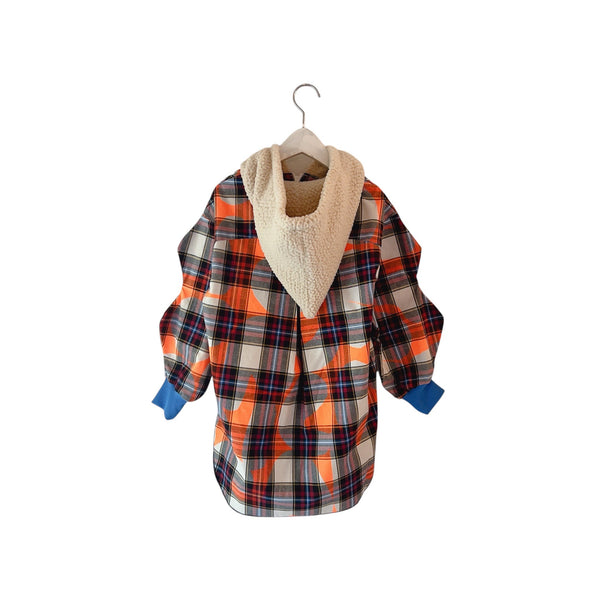 frankygrow/Frankygrow BOA HOODIE FORMED CHECK PO SHIRT (orange) 25FWSH-088