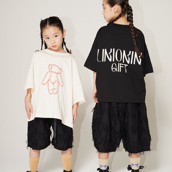 UNIONINI/ユニオニーニ/ ribbon short pants（black)pt086
