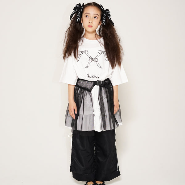UNIONINI/ユニオニーニ/ tulle wrap skirt(black)ac088