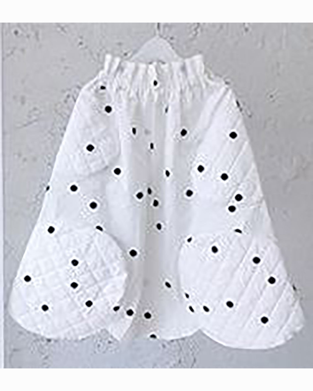 SALEfrankygrow/フランキーグロウ  QUILTING SWITCHING SKIRT(ホワイトブラックドット)21FWBT250