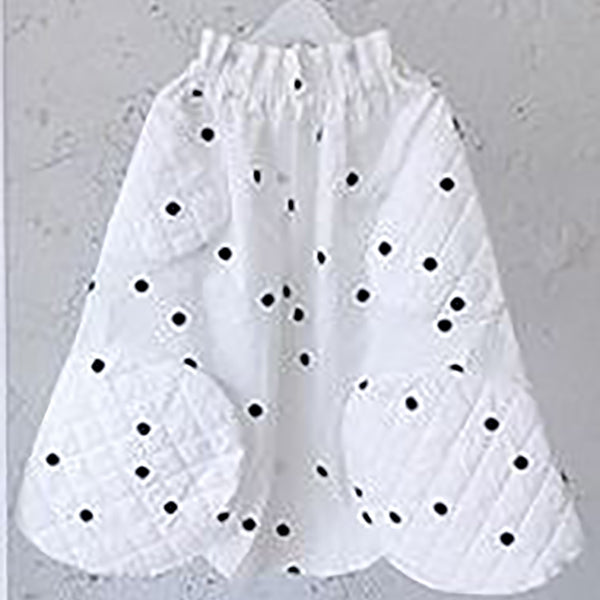 SALEfrankygrow/フランキーグロウ  QUILTING SWITCHING SKIRT(ホワイトブラックドット)21FWBT250