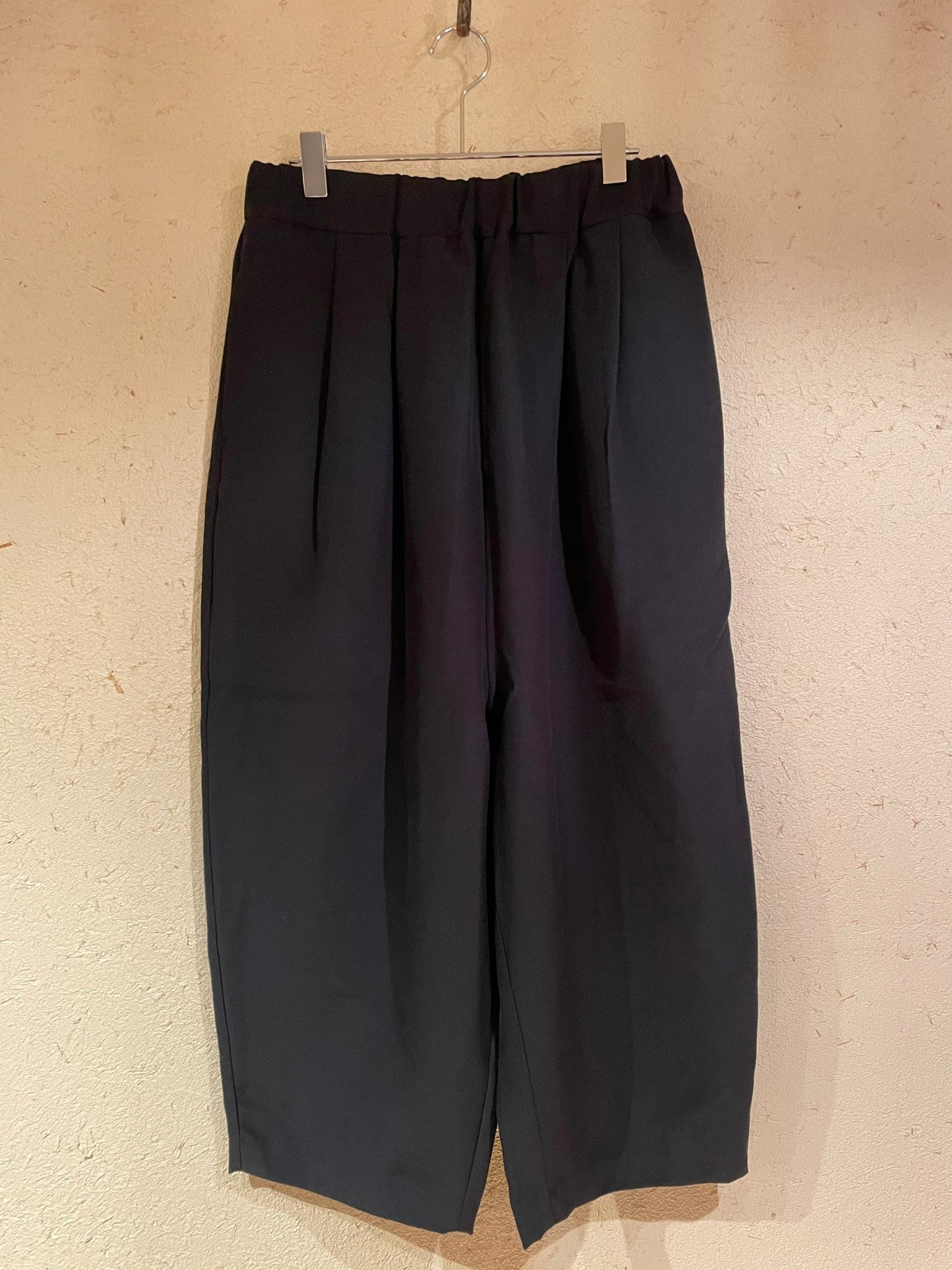 Tumugu / Tsumug醋酸棉褲（黑色）TB21145