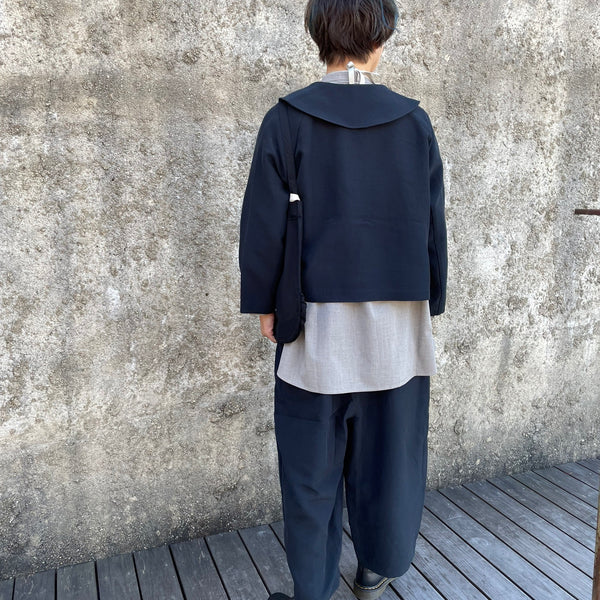 Tumugu / Tsumug Acetate Cotton Jacket (Black) TB21143