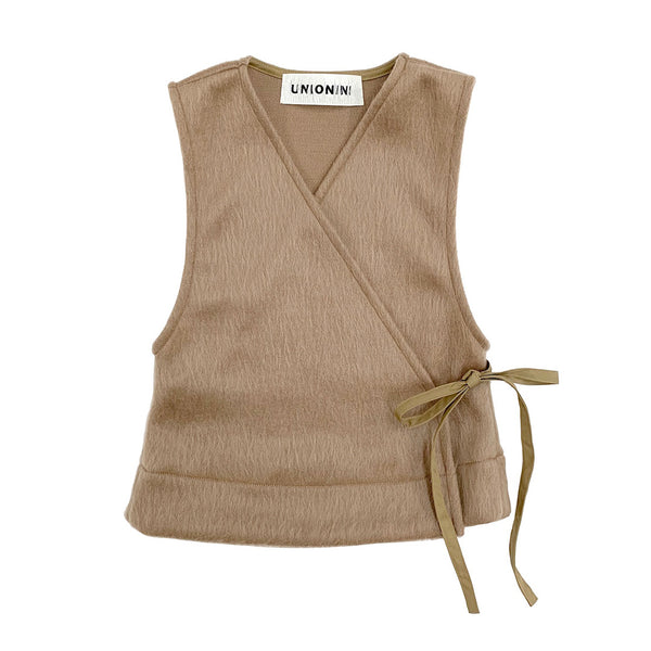 SALE/セール 30%OFF UNIONINI/ユニオニーニ/ knit cache-coeur vest（ブラウン）ac067