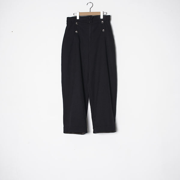 ☆Reservation☆ BEDSIDEDRAMA / bedside drama LANATEC SAILOR PANTS (black) BSD21AW-02 (WOMAN) 4th time of delivery