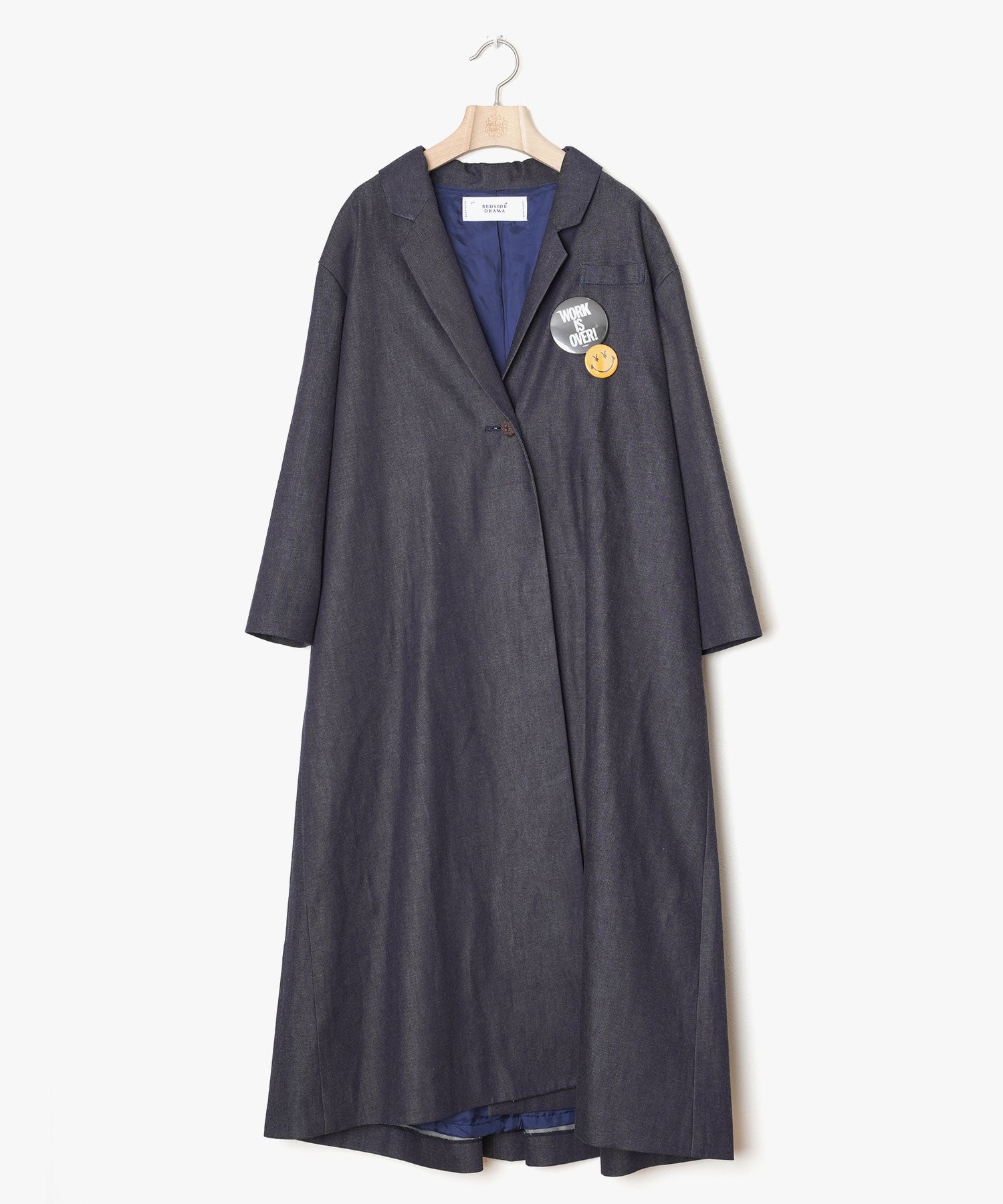 ☆reserve☆BEDSIDEDRAMA / Bedside Drama DENIM TRENCH COAT (Indigo) (Woman) Time delivery date August