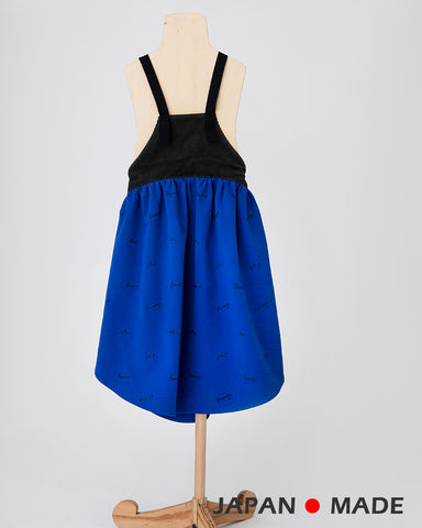 민속 / 포크 만들어진 / enbridery Rogo 앞치마 드레스 (파란색) 21FW018