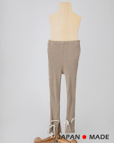 SALE/セール　50%OFF　folkmade/フォークメイド/knit ribe leggings(sandbeige)F21AW029